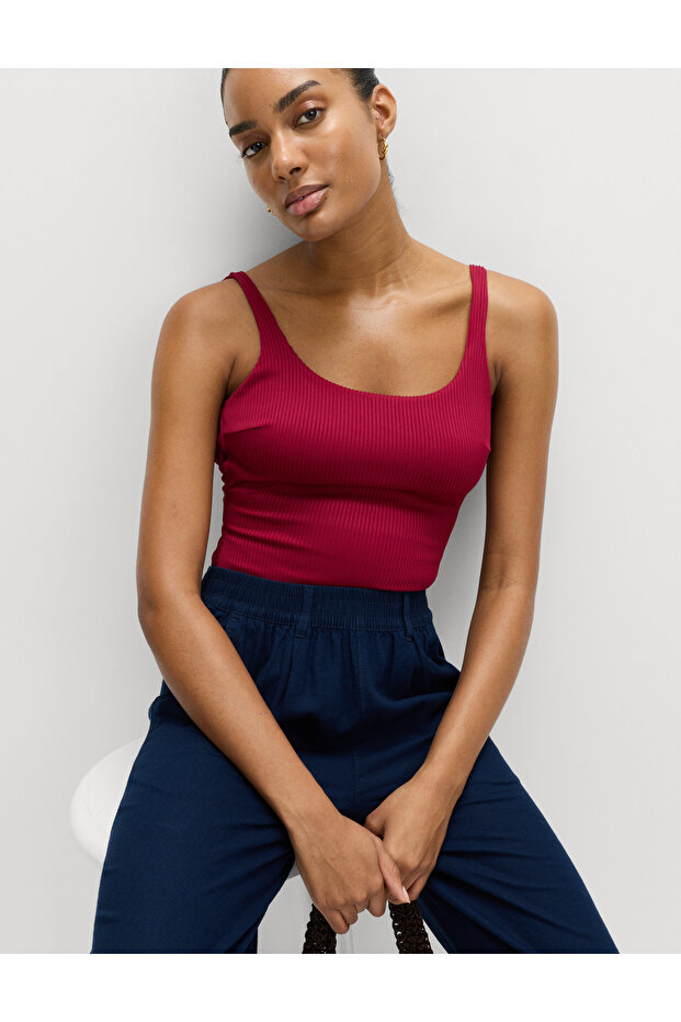 Dokulu Scoop Yaka Mayo - 5