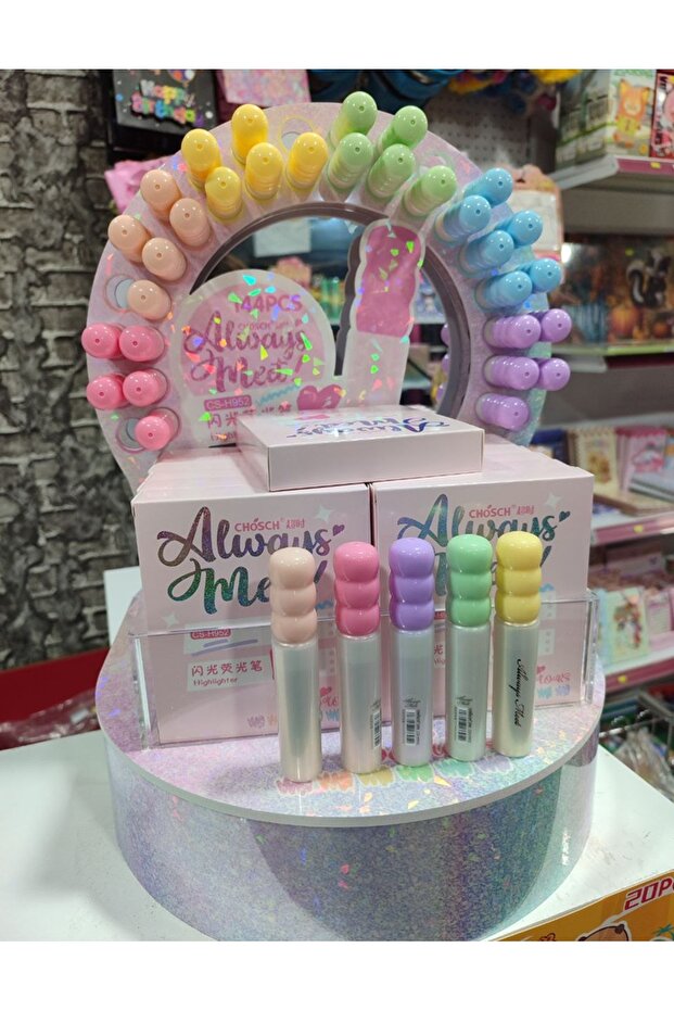 1 Pcs Chosch Glitter Highlighter Pen 6 Separate Color Options