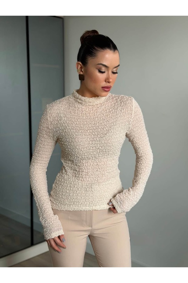 Örme Dantel Bluz - 3