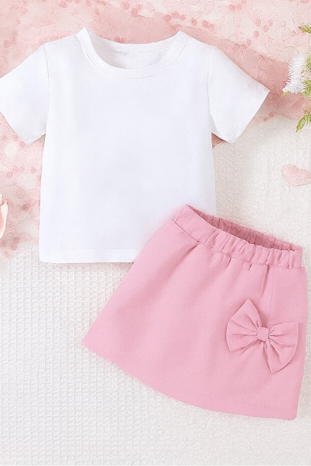 Girl's 2-Piece Combination Skirt, Woven Fabric and Stylish Design