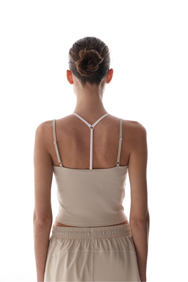 Bej Layered Active Üst - 5