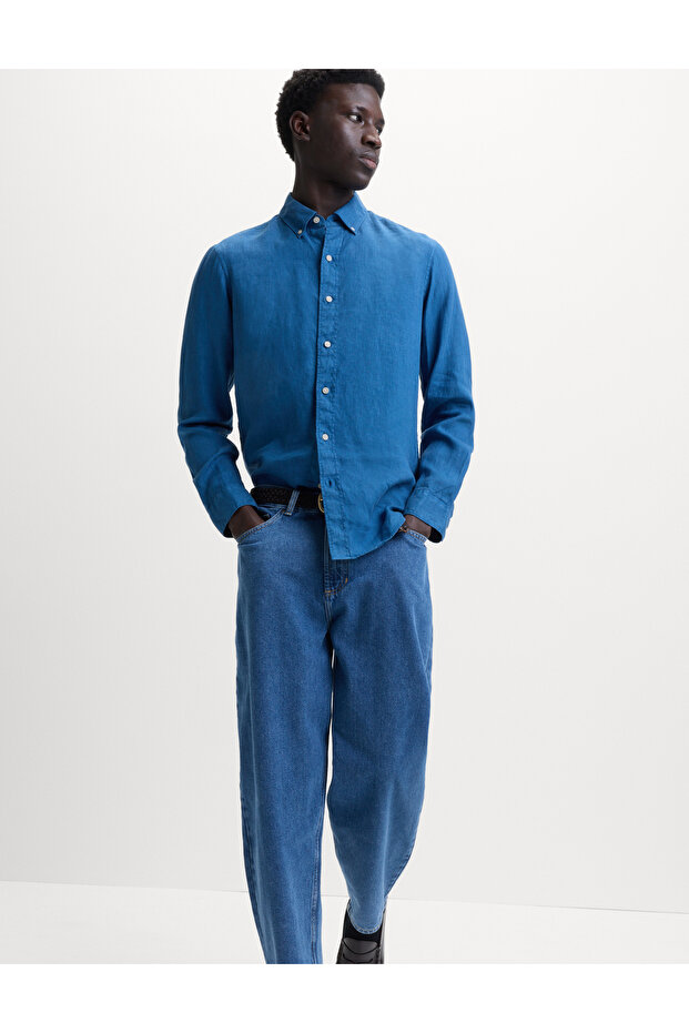 Saf Keten Gömlek - 4