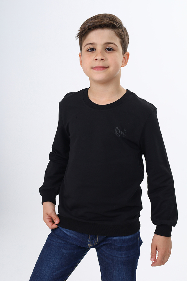 سويت شيرت رجالي من نوع Relax Fit Crew Neck مطبوع - 2 Thread