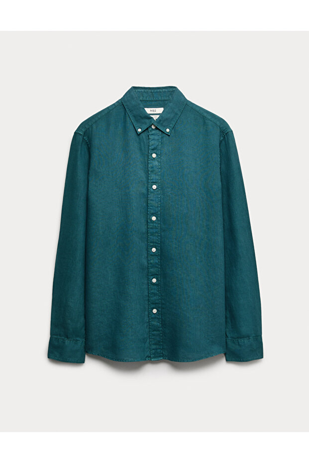 Saf Keten Gömlek - 1