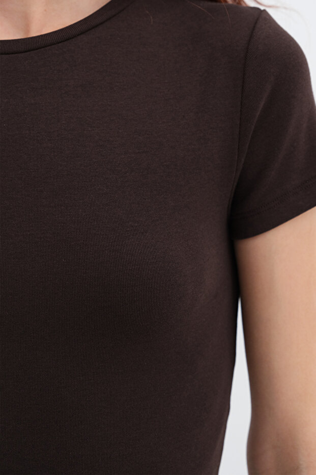 Bisiklet Yaka Basic T-shirt P1430 - 4