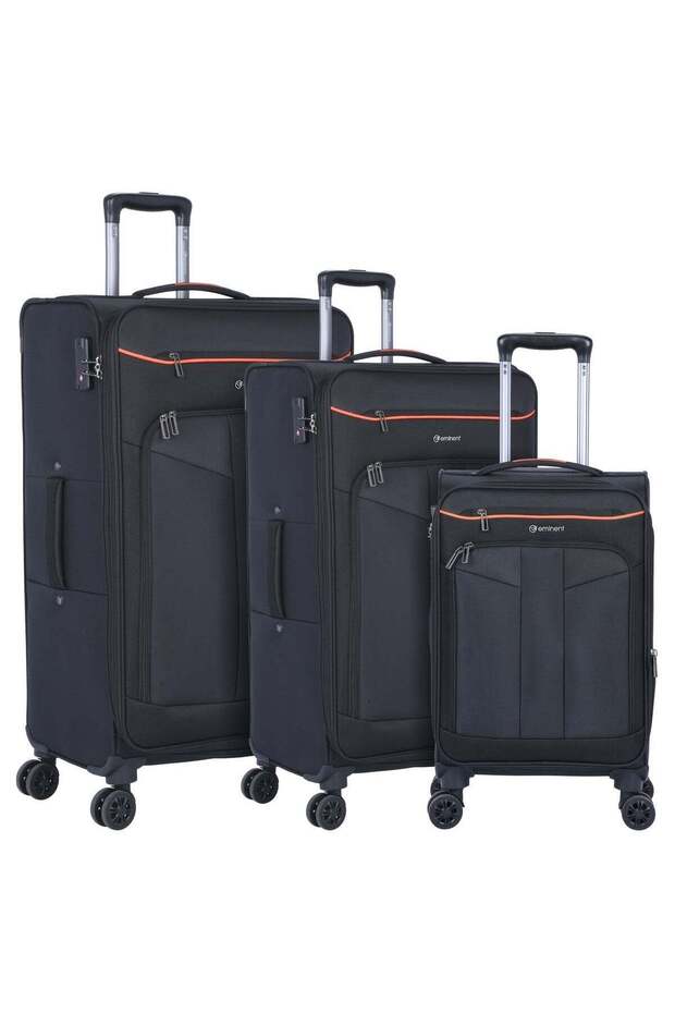 Unisex Soft Travel Bag Trolley Luggage Set of 3