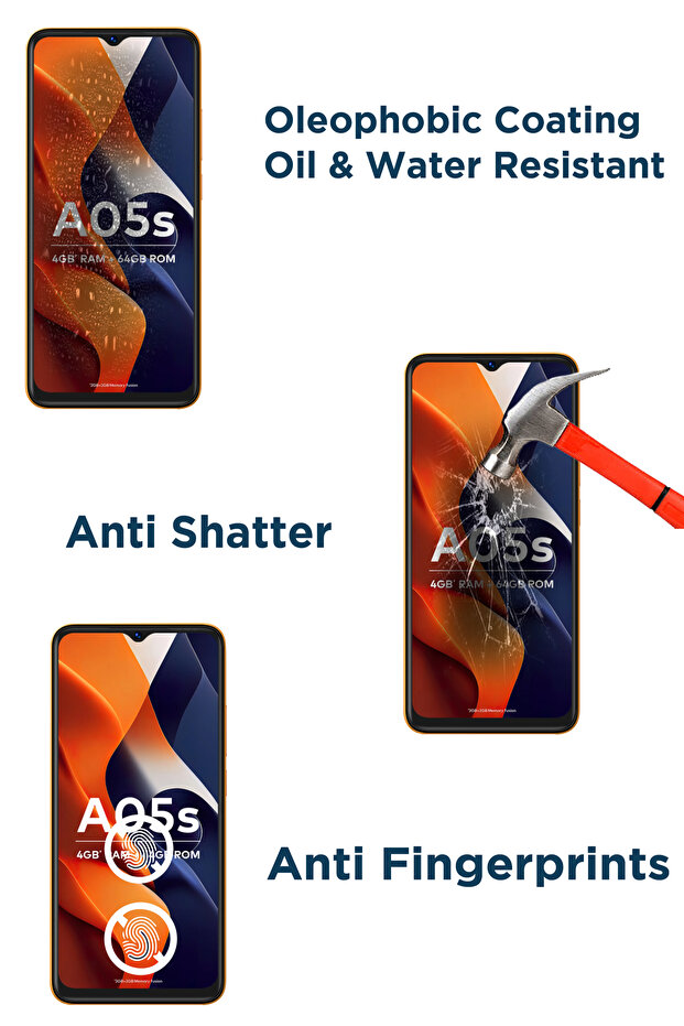 واقي شاشة زجاجي ممتاز لهاتف Itel A05s - 4