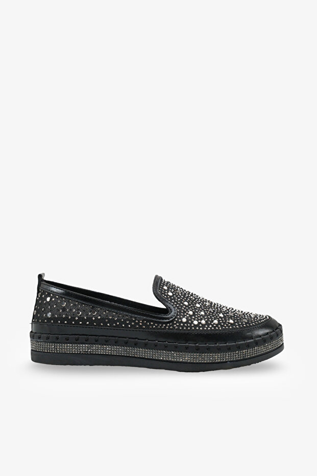 Heroa Women's Stoned Casual Shoes - Black