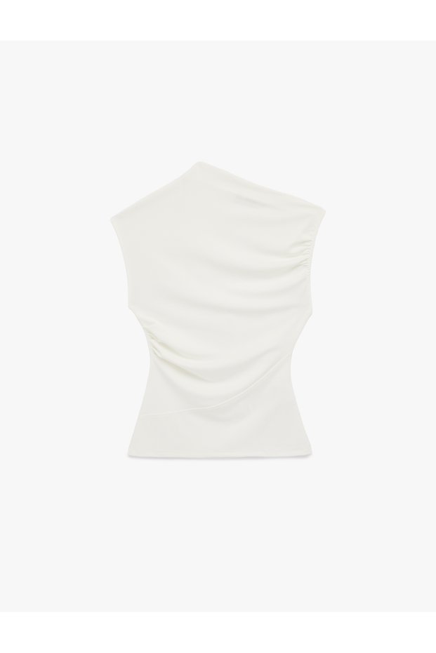 Women'S Ecru Sleeveless Blouse