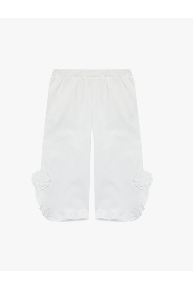 Baby Girl'S White Baby Girl'S Trousers