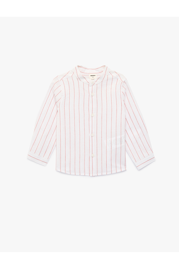 Baby Boy White Stripe Striped Shirt