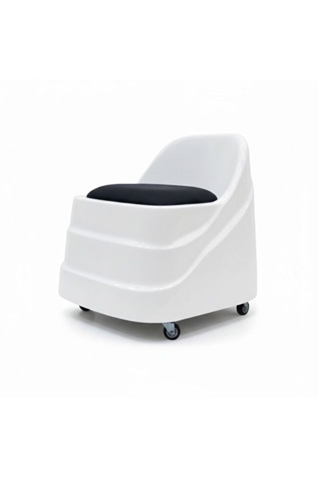 Stoll Chair with Leather Seat – Heavy-Duty Rolling Chair for Beauty Salons & Spas