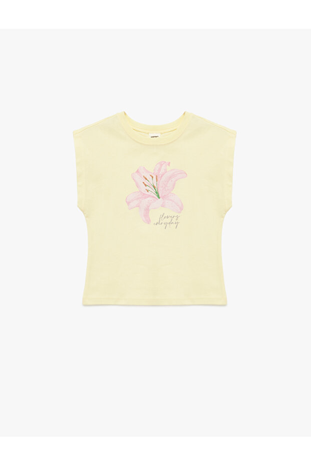 Baby Girl'S Yellow Printed T-Shirt