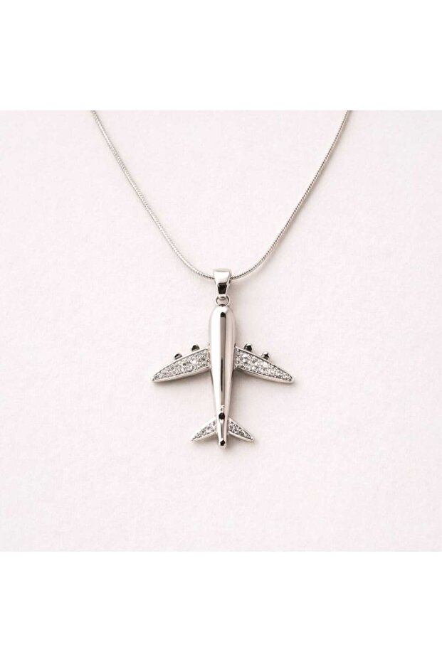 Paslanmaz Çelik Uçak Kolye - 5