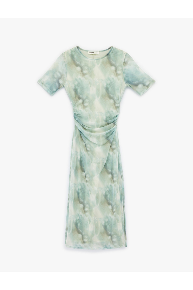 Women'S Green Design Bodycon Tulle Dress