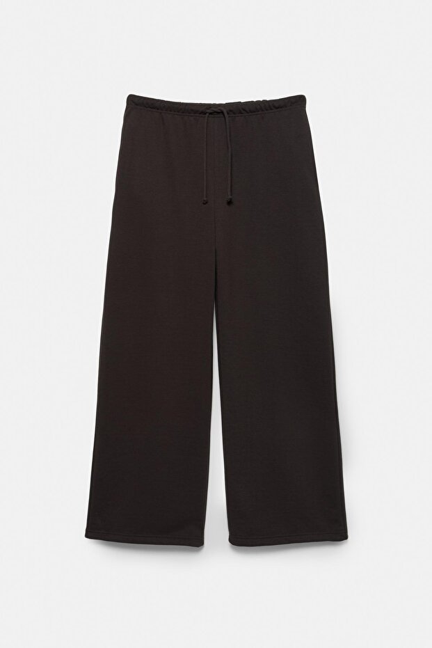 Ayarlanabilir paçalı geniş paça eşofman altı - 7