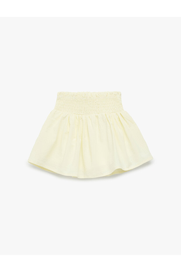 Baby Girl'S Yellow Pleated Skirt