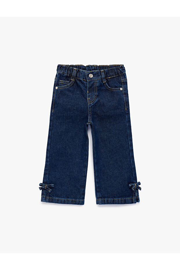 Baby Girl'S Dark Indigo Wide Leg Jeans