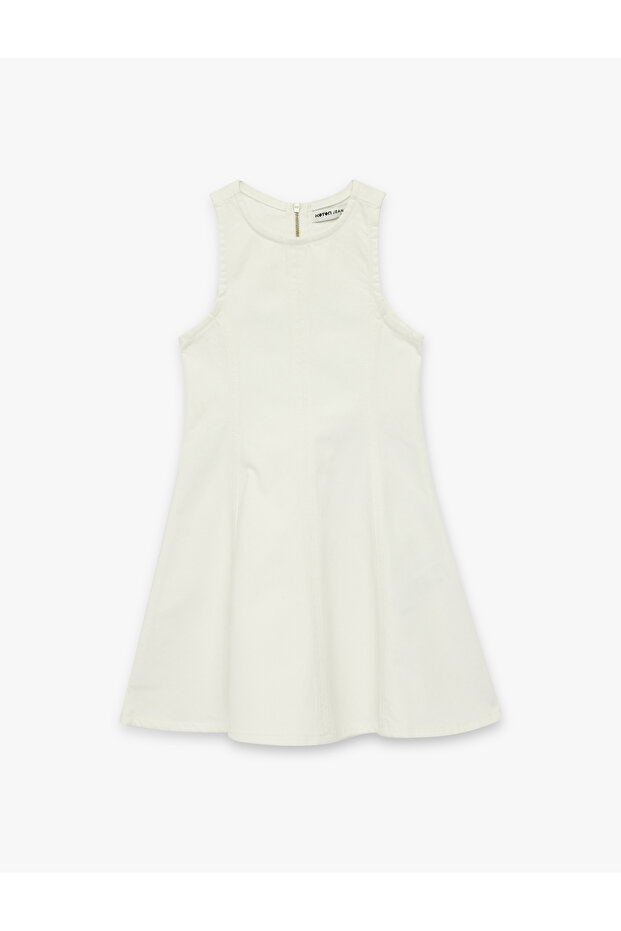 Girl'S White Jean Dress