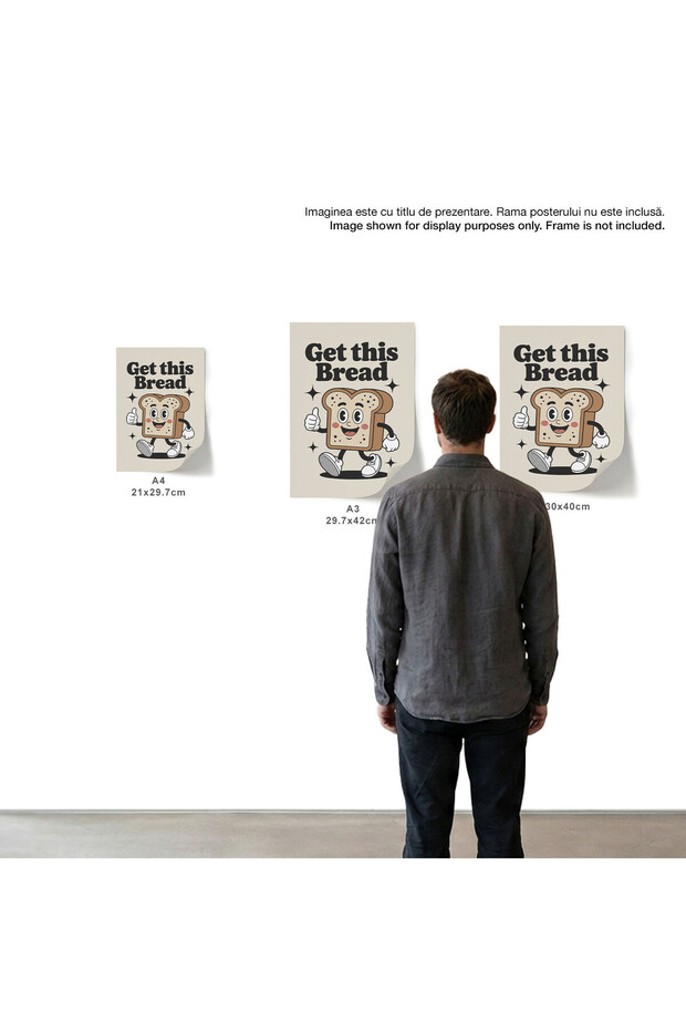 Decorative poster Get This Bread, textile material, frameless - 3