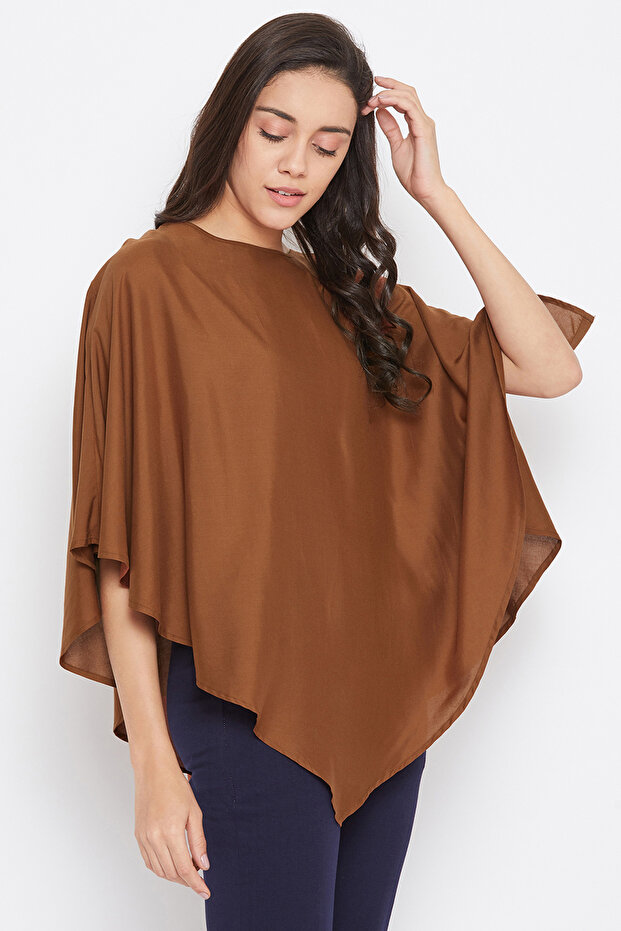 غطاء تغذية صلب بلون القهوة - رايون - 4