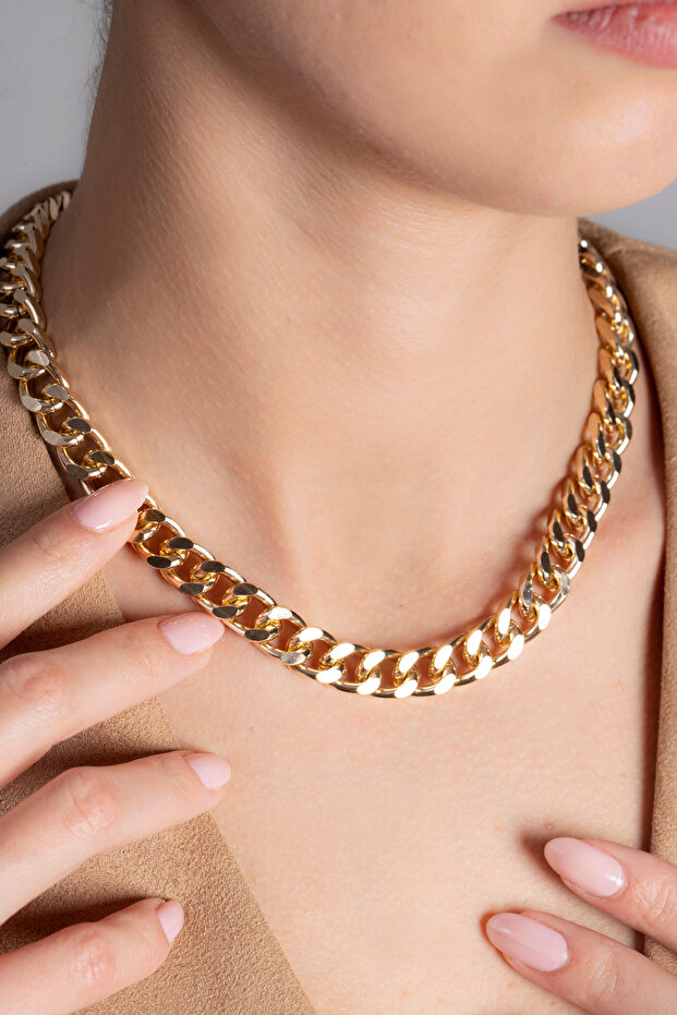 Thick Gourmet Chain Necklace / Gold Necklace