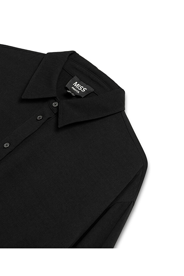 Düşük omuz basic gömlek - 4