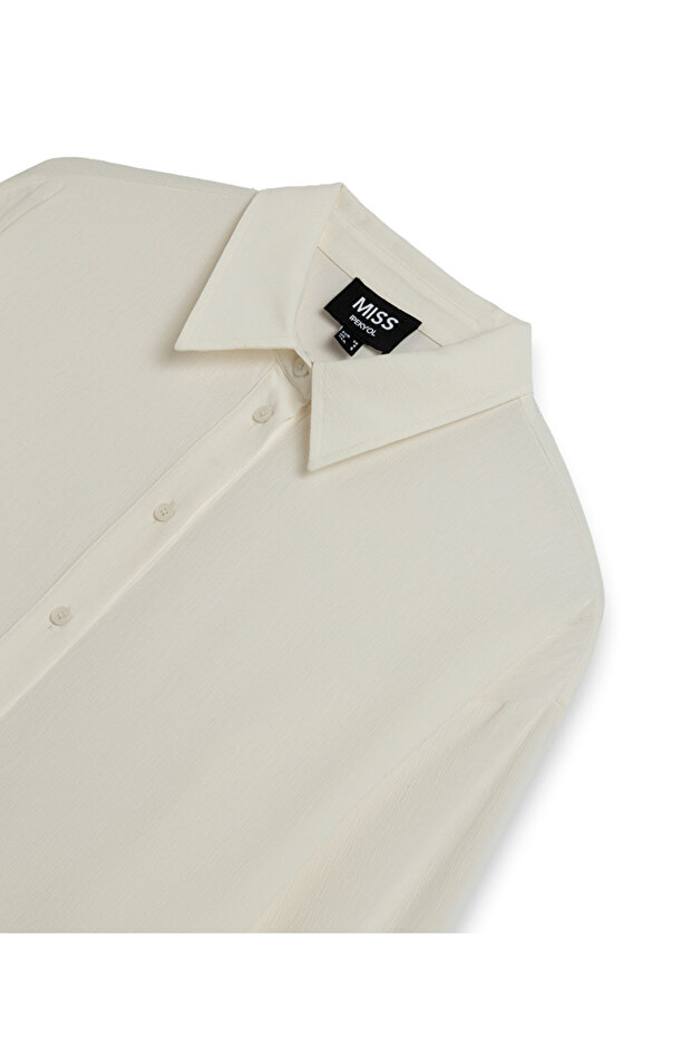 Düşük omuz basic gömlek - 4