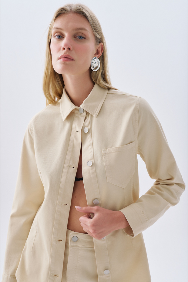 FITTED TEK CEPLİ CEKET - 3