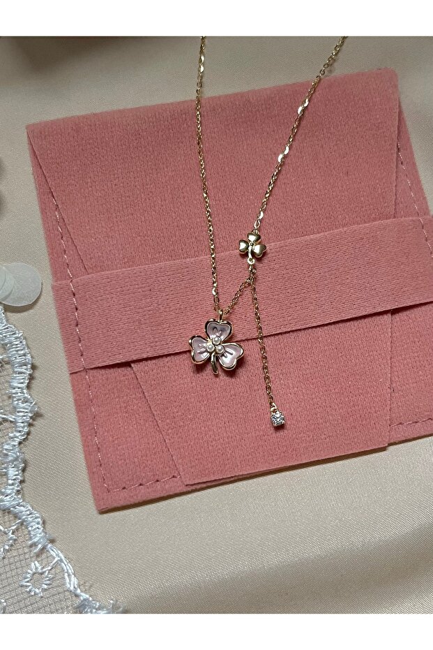 Çiçek Kolye Pembe - 3
