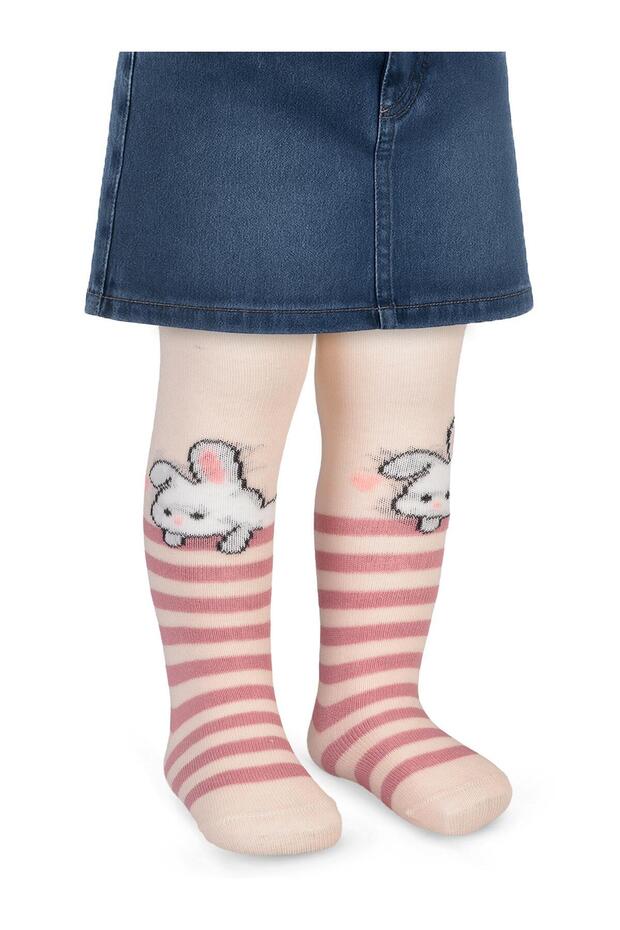 Mini Bunny 6- Baby Girl Pantyhose - Beige