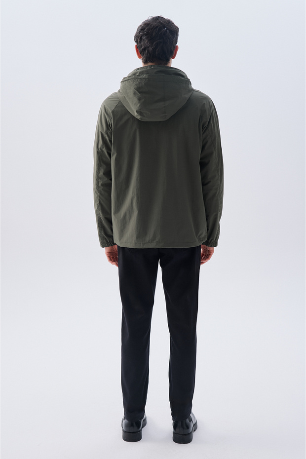 سترة معطف بغطاء رأس مخفي - 2