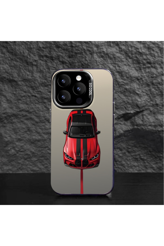 حافظة متوافقة مع هاتف iPhone 16 Plus من BMW منقوش ذات حافة من السيليكون وظهر صلب مضاد للسقوط - 5