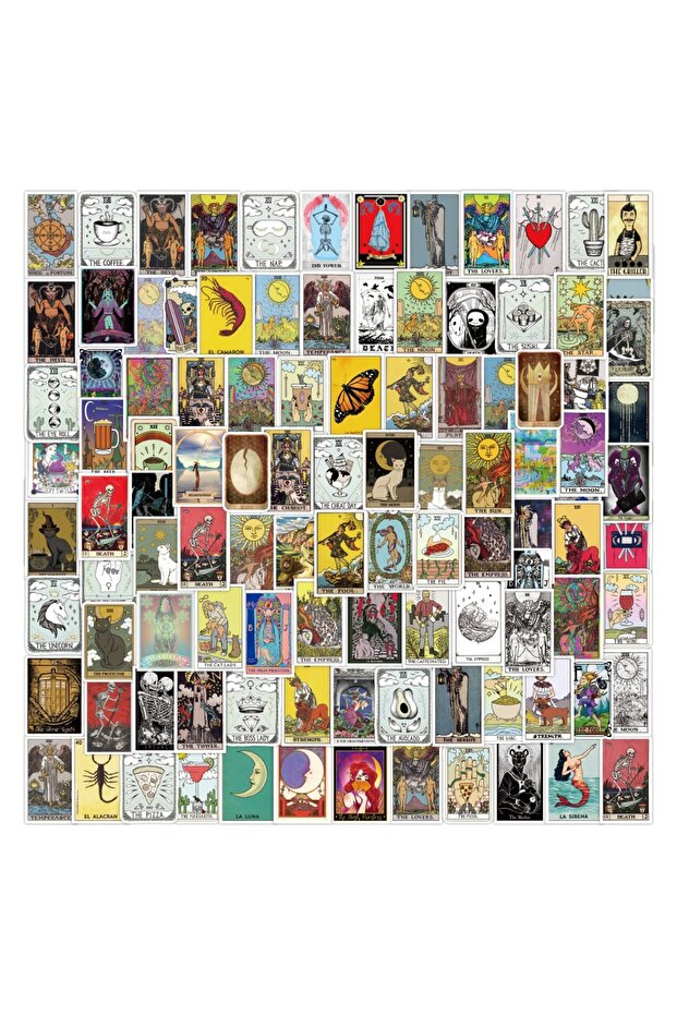 110pcs 110pcs Tarot Stickers For Laptop Ipad Notebooks Stationery Computer Craft Supplies Sticker Vi