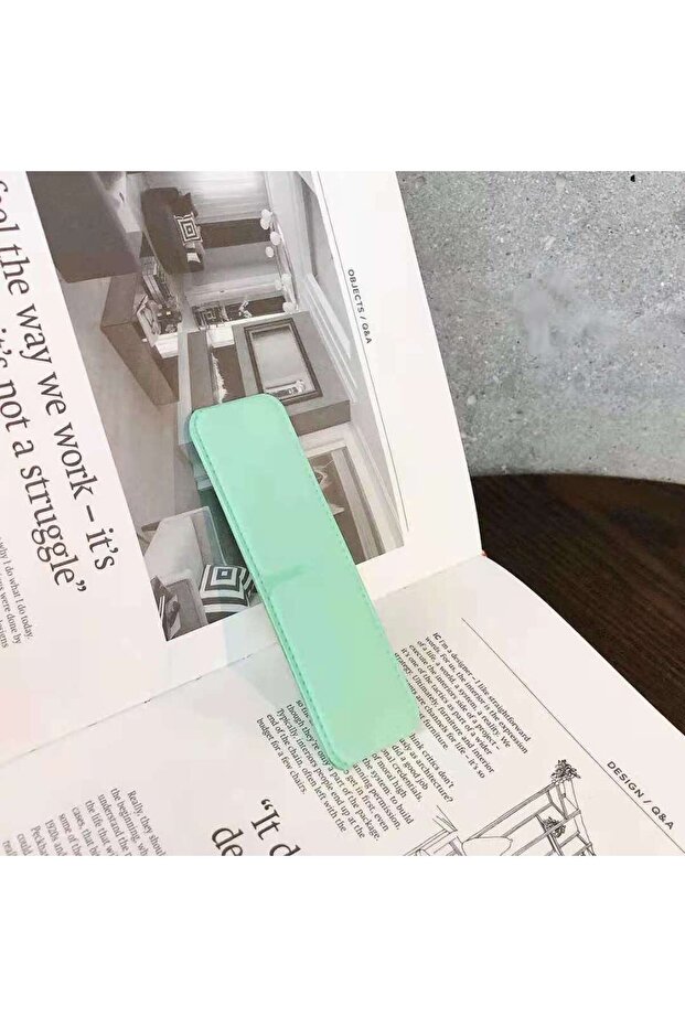 Light Green Magnetic Kickstand Phone Holder Hand Strap Finger Grip Stand Push Pull Universal Bracket