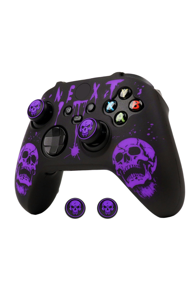 PURPLE Laser Engraved Silicone Cover For Xbox Series X Gamepad Skin Perfect Fit for Xbox Series S Co