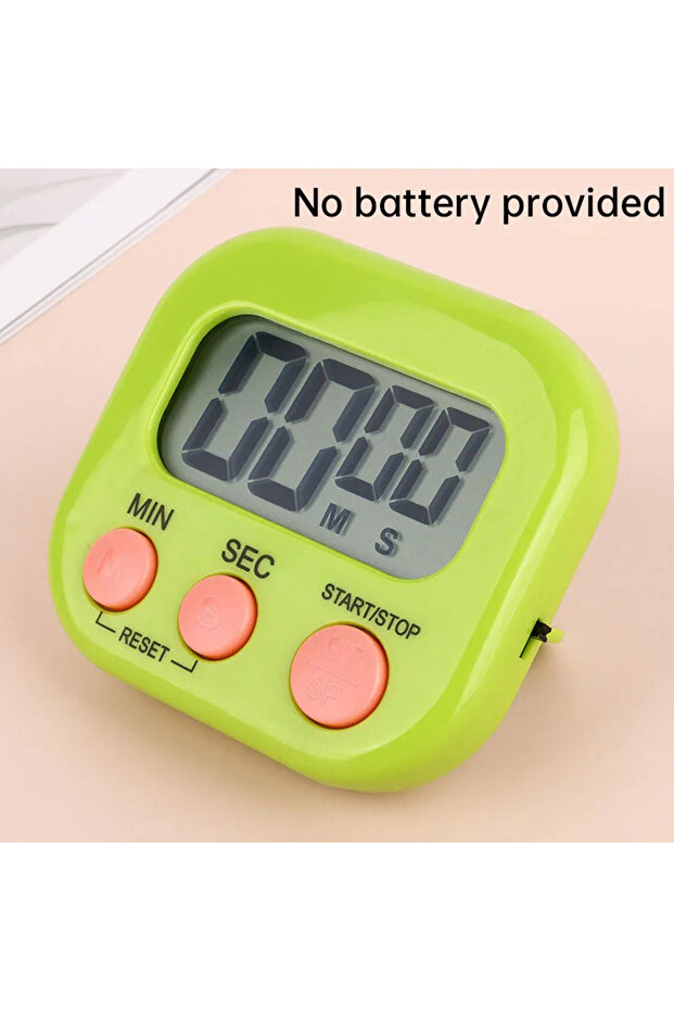 green Kitchen Timer Magnetic LCD Digital Countdown Timer Cooking Timer Alarm Clock Home Kitchen Acce