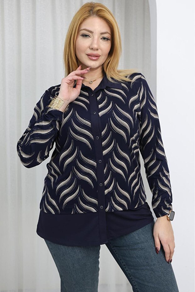 قميص منقوش مقاس كبير - 5