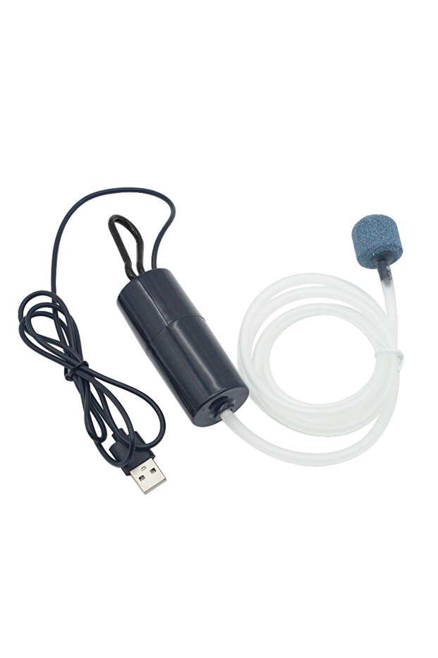 مضخة هواء أكسجين لحوض السمك، تعمل بمنفذ USB، ضاغط هواء صامت، جهاز تهوية صغير محمول