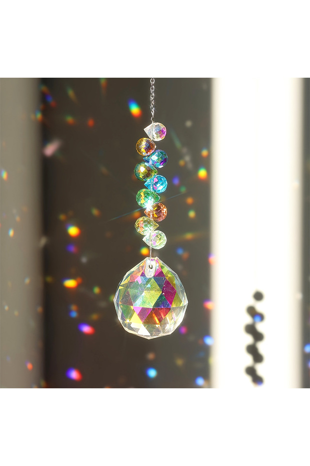 Gs-Cmz30Q-6079 1Pc Crystal Hanging Ornament, Strawberry Bead Crystal Ball Hanging Ornament, Prism Su