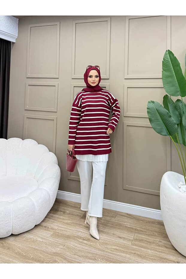 سترة تريكو مخططة