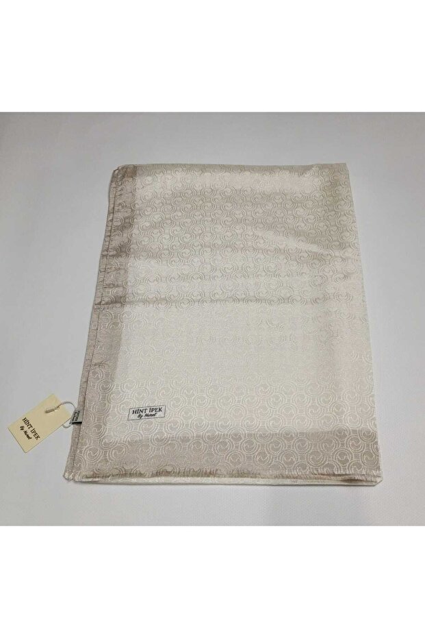 Monogram desenli HİNT İPEK ŞAL - 3