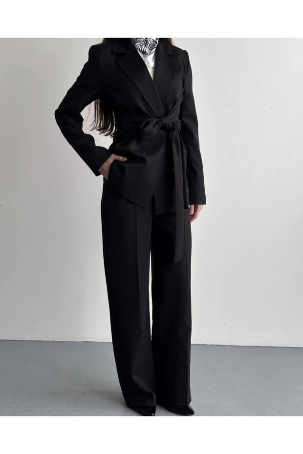Premium Quality Tie-Back Blazer Trouser Suit