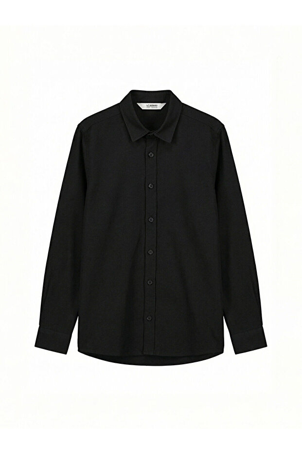Giyçık Store Black Long Sleeve Boys' Gabardine Shirt