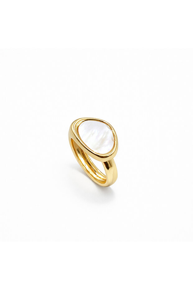 Steel Mother-Of-Pearl Ring (Adjustable)