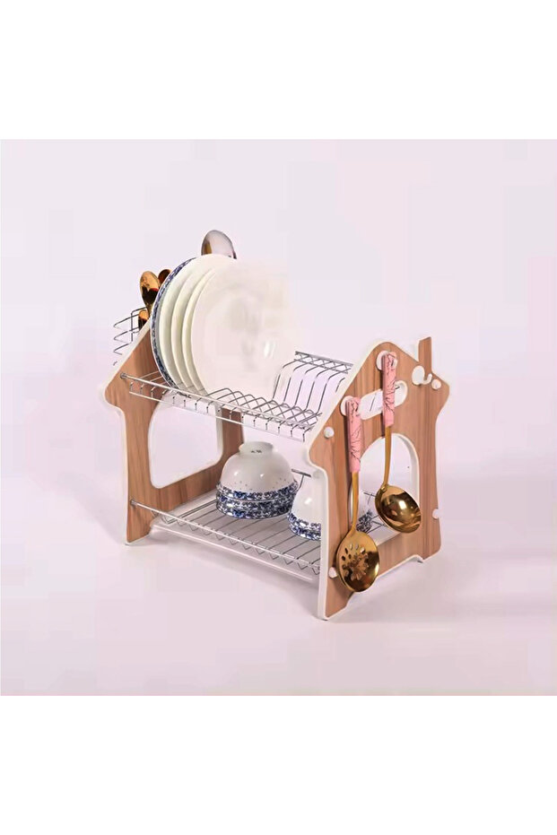 رف تجفيف الأطباق من صفا مع صينية تقطير قابلة للإزالة - 1