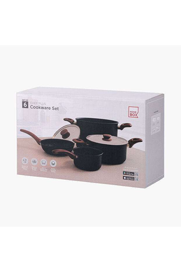 طقم أواني طهي غير لاصقة من شيف بلس مكون من 6 قطع - 7