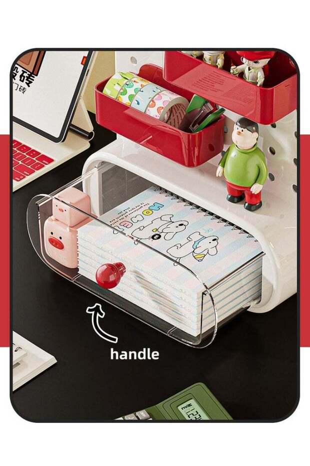 صندوق تخزين مزود بلوحة تعليق، صندوق تخزين مكتبي، صندوق تخزين مكتبي متعدد الوظائف - 7