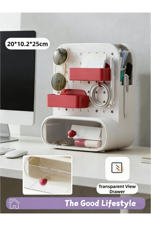 صندوق تخزين مزود بلوحة تعليق، صندوق تخزين مكتبي، صندوق تخزين مكتبي متعدد الوظائف - 1