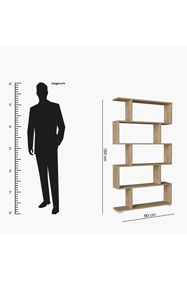 Modulix Block Zig Zag Bookcase - 7